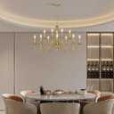 12 Light Gold Farmhouse Chandeliers for Dining Room Light Fixtures Over Table,Industrial Candle Hanging Chandelier for Living Room Foyer Staircase Bedroom Kitchen Island Restaurants, 12 Lights D37"