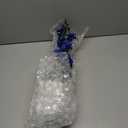 15" Tall Artificial Silk Phalaenopsis Orchid Flower Plant Pot Arrangements (Navy Blue)