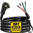 Kanayu 10 FT 6/8 AWG 50 Amp 4 Prong Replacement Range Power Cord Compatible with NEMA 14-50p to 4-Wire, Compatible with EV Plug/J1772 Connector, 6/2+8/2 AWG STW, Etl Listed
