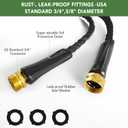 Upgraded 50FT Non-Expandable Garden Hose, Anti-kink, Abrasion and Heat-Resistant Fabric Cover, Lightweight and Easy to Store, Durable Water Hose With 3/4" Metal Fittings for Easy Setup