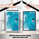16x24 Picture Frame Set of 2, Scratch-Proof Black Frame Lightweight yet Sturdy Display Poster Artwork 16 x 24 Horizontally/Vertically - Slide-In Strips|2 Packs|Black|16"x24"