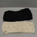 Head Band - 100% Handmade, Soft Nepal Wool - Support Moms in Ethically Made Business - Thick Extra Wide Winter & Summer Fabric Ear Warmers Headbands for Women (Black and White)