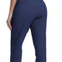 Women's Golf Joggers Pants with Belt Loops Stretch Travel Work Slacks Business Ankle Dressy Casual Sweatpants (Blue, S)