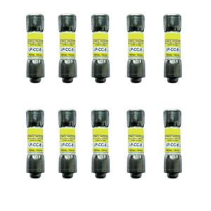 10-Pack New LP-CC-6 LP-CC-6A LP-CC 6A 600Vac Time Delay Fuse,LP-CC-6 Class CC Cartridge Fuses 6A 600V-AC D666186