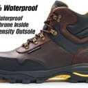SUREWAY Men's 6" Soft/Steel Toe Heavy Duty Waterproof Work Boot - Leather,Lace Up,Oil/Slip Resistant Dual-Density Comfortable EH Construction Industrial Ankle Safety Men Work Boots,Roofing, Hunting, Size 11