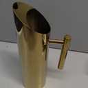 Stainless Steel Water Pitcher 53oz Coffee Milk Carafe Frothing Cup Pitcher Jug with Handle Gold Copper Beverage Plated Modern Drink Carafe for Home Restaurant bar