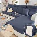 Magic Sofa Covers Magic Sofa Couch Covers 2024 New Wear-Resistant Universal Sofa Cover Stretch for Sectional Slipcovers (Texture-Gray Blue,Large Single Seat Cover)