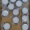 4oz Glass Amber Cosmetic Jars with Black Lids, 12 Pack Empty Small Glass Jars with Inner Liners, Round Sample Container for Cream, Lotion, Ointments