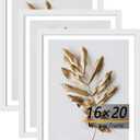 16x20 Picture Frame White 3 Pcs set can Display on the Wall, 16x20 in-3Pack
