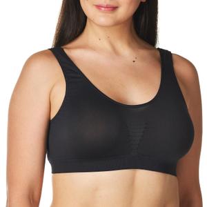 Bali Women's X1J3 Comfort Revolution Microfiber Crop Bra - 2 Pack (Black) Small