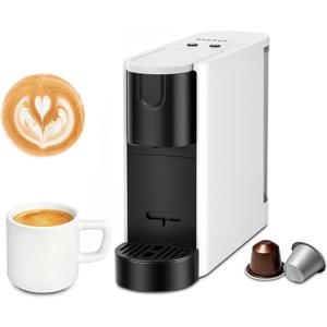 CHULUX RectoCaf Espresso Machine for Nespresso Original Capsule Pod, 20 Bar Professional Italian Pump Coffee Machine, Extra Mini Espresso Maker for Home & Office, White