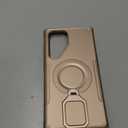 CENMASO Magnetic Case for Samsung Galaxy S25 Ultra with 360 Spin Stand, Compatible with Magsafe, Military Grade Protection, Shockproof Case for Galaxy S25 Ultra with Kickstand & Ring Stand, Gold