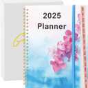 2 x 2026 Planner, Monthly Weekly & Daily Planner, Use Now to Aug 2026, 15 Months Hardcover Academic Agenda Yearly Planner 2026 with Monthly Tab, Notes Pages, Back Pockets, for Women Teacher Student, 6.1" * 8.3" (Colorful Waterink A)
