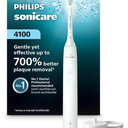 Philips Sonicare 4100 Series Electric Toothbrush - Sonic Toothbrush with Advanced Sonic Technology, Pressure Sensor, Two Intensity Settings, Smartimer & Quadpacer, White, Model HX3681/23