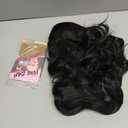 Black Wig with Bangs Curly wavy Wig for Women Long Natural Black wavy wigs skin-friendly synthetic fibersc for festival holiday Use 26IN