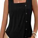 KISSMODA Womens Boho Tops for Summer Sleeveless Tanks Loose Fit Casual Blouse Daily Shirts for Leggings (S-3XL) (XL)