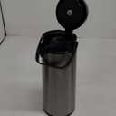 Airpot Coffee Dispenser with Easy Push Button | Stainless Steel | Double-Wall Vacuum Insulated Thermos | Effectively Keeps Beverages Hot or Cold