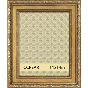 11x14 Vintage Picture Frame Gold,Classical Antique Frame Wide Lines