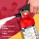 Ougist ABC Fire Extinguisher for Home & Vehicle - 2.5 lb 1-A:10-B:C Rated, Dry Chemical Fire Safety with Quick-Release Handle, Certified for Kitchen/Car/Boat Use-Model FF1KG