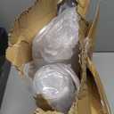 TashiBox 24oz100 Sets Clear Plastic Cups With Strawless Sip Through Lids,Clear Crystal disposable plastic cups,smoothie cups