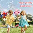 Bubble Gun for Kids, 2 Pack Bubble Machine, Outdoor Summer Toys for Kids 3-8, Toddler Blaster with Powerful Motor, Light-Up Blower for Backyard, Beach, Pool, and Birthday