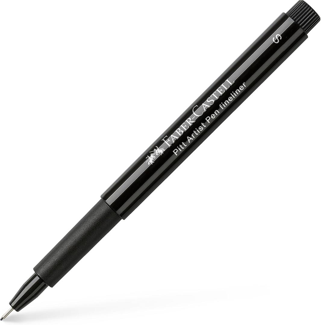 Faber-Castell Art & Graphic Pitt Artist Pen Fineliner India Ink Pen, Black, Single Pitt Pen, for Art, Craft, Drawing, Sketching, Home, School, University, Colouring (1 Count (Pack of 1), Black 0.3mm)