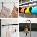 Dreecy 16 Pack S Hook for Hanging Plants, 6 Inch Large Heavy Duty S Hooks for Closet, 7 MM Thick Metal Black Rubber Coated S Shaped Hooks for Hanging Jeans Bags Cups Pot Jewelry Garden Tools