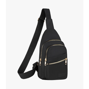 Small Sling Backpack Cross Body Bag Sling Bag Fanny Packs for Women Trendy - Black