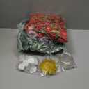 Wall Christmas Tree with String Lights 33 ft Christmas Wreath Ornaments with Poinsettia Flower Star Sticker and Light String for DIY Corner Xmas Tree, Indoor Holiday Decor Wall Corner