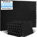Focusound 36 Pack Acoustic Foam Panels, 2"X12"X12" Egg Crate Sound Proof Foam Panels for Walls, High Density Noise Cancelling Soundproofing Wall Panels