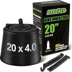 Heavy Duty 20x4.0, 26x4.0 Fat Tire Tube with Schrader Valve - Thick Butyl Rubber Bike Inner Tube for E-Bikes Mountain Bikes