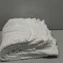 Buryeah 50 x 60 Inches Fleece Throw Blanket Soft Cute Warm Plush Flannel Fluffy Blankets for Sofa Couch Bed Seasons Employee Appreciation Gifts Bulk (White, Beige,5 Pack)