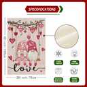 Valentines Day Romantic Swing Gnome Love Hearts House Flag Big Large Burlap 28X40 Inch Vertical Double Sided Outside Yard Holiday Outdoor Farmhouse Decoration