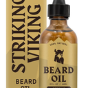 Striking Viking Beard Oil for Men - 2 Fl Oz, Citrus Scent - Naturally Derived Conditioner with Almond, Tea Tree, Argan & Jojoba Oil for Beard Growth, Softening & Moisturizing