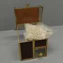 Glass Makeup Storage for Vanity and Bathroom Countertop  Large Cosmetic Display Case and Skincare Storage Solution (golden yellow)