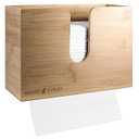 NATURE SUPPLIES Bamboo Paper Towel Dispenser for Bathroom and Kitchen, Wall Mount or Countertop Holder for Multifold, C-Fold, Z-Fold, Tri-Fold Hand Towels, Commercial Use, for Home or Office