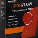 HIGHFLOW High Performance, Pre-Oiled Disposable Engine Air Filter PA99365X | Fits 2019-2025 Subaru Forester, 2018-2025 Crosstrek, 2020-2025 Outback, 2019-2025 Ascent, 2017-2025 Impreza