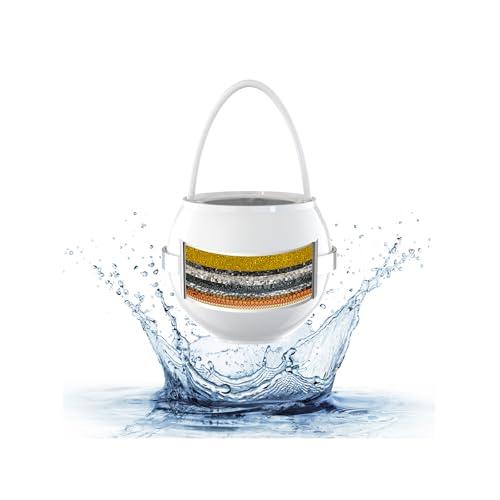 Luxury Version Bath Water Filter for Tub Faucet with Overflow,3,000 Gallons Filtration,Remove Contaminants,Chlorine,Fluoride,Hard Water Softener,Enhances Health of Skin,Hair,Nails,Relieve Eczema,White