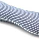 Buckwheat Pillow Cervical Neck Pillow, Buckwheat Hulls Filling Cooling Lumbar Support Pillow, Adjustable Firmness Ergonomic Design with Washable Cover, Blue 19"X7"