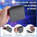 Self-Adhesive Mirrors Mosaic Tiles, 7200 Black Glass Pieces, 5 x 5 mm, Modern Style, Square Edge, DIY Craft Mirror Tiles
