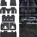 Floor Mats for 2022-2024 2025 KIA Carnival 8 Seats (Non Hybrid) with Trunk Mat & Backrest Mat TPE All Weather Protection Car Floor Liners with Cargo Liners Covering The Backrest