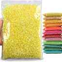 Big Pack 4mm 25000PCS Resin Rhinestone Flatback Round AB Jelly Color Rhinestones for Nail Art, Bottles, Makeup Clothes Shoes Cup DIY Crafts Supplies (49 Yellow AB)