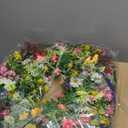 Artificial Flower Wreath 20 Inch Front Door Wreath Colorful Wildflowers Greenery for Indoor Outdoor Wall Window Farmhouse Rustic Spring Summer Wedding Party Festival Home Decor