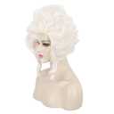 Queen Wig Platinum Blonde Beehive Wig 18th Century Baroque Hair for Women Lady Natural Synthetic Victorian Cosplay Party Costume Hair
