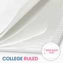 2 x Taja Spiral Notebook College Ruled, 4 Pack, 1 Subject Notebooks (8" x 10-1/2"), 3-Hole Punched Paper, Assorted Pastel Colors Spiral Notebook for School & Office Supplies