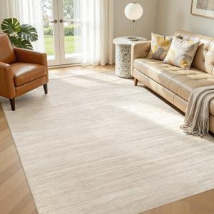 Jessibou 9x12 Area Rug Living Room Washable Rugs, Abstract Beige