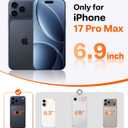 TORRAS for iPhone 17 Pro Max Case with Stand, Camera Control Button, Fit for MagSafe, Military Grade Protection, Translucent Slim Soft Edge Case for iPhone 17 Pro Max 6.9", Orange