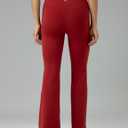 Colorfulkoala Women's Dreamlux Crossover Flare Leggings High Waisted Tummy Control Wide Leg Yoga Pants 29.5" / 31.5" Inseam (Red, S)