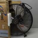 iLIVING 20 Inch Heavy Duty Floor & Wall Mount Fan - 5750 CFM High Velocity, 120-Watt, 3-Speed, Industrial Cooling for Garage, Workshop, Office, Home - UL Listed, Black