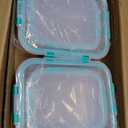 [80 oz & 36 oz]Extra Large Glass Food Storage/Baking Containers Set with Lids, 2 Pack 80 oz(10 cup)&2 Pack 36 oz (4.5 cup)Airtight Glass Container,Microwave,Oven,Freezer and Dishwasher, Green (Clear)